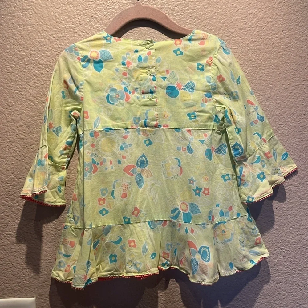 JANIE & JACK Girl’s Cabana Paradise Green Floral Swimsuit Coverup 12-18 Months